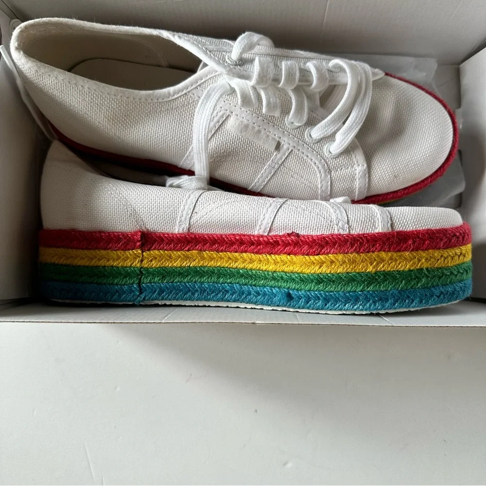 Superga 2790 Sneakers Rainbow Espadrilles White